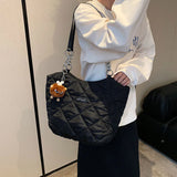 Winter Big Tote Bags for Women Shopper Shopping Shoulder Bag Cloth Top Handle Ch