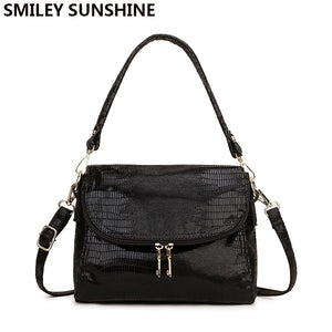 Serpentine Leather Hobo Crossbody Bag for Women