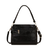 Serpentine Leather Hobo Crossbody Bag for Women