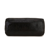 Serpentine Leather Hobo Crossbody Bag for Women