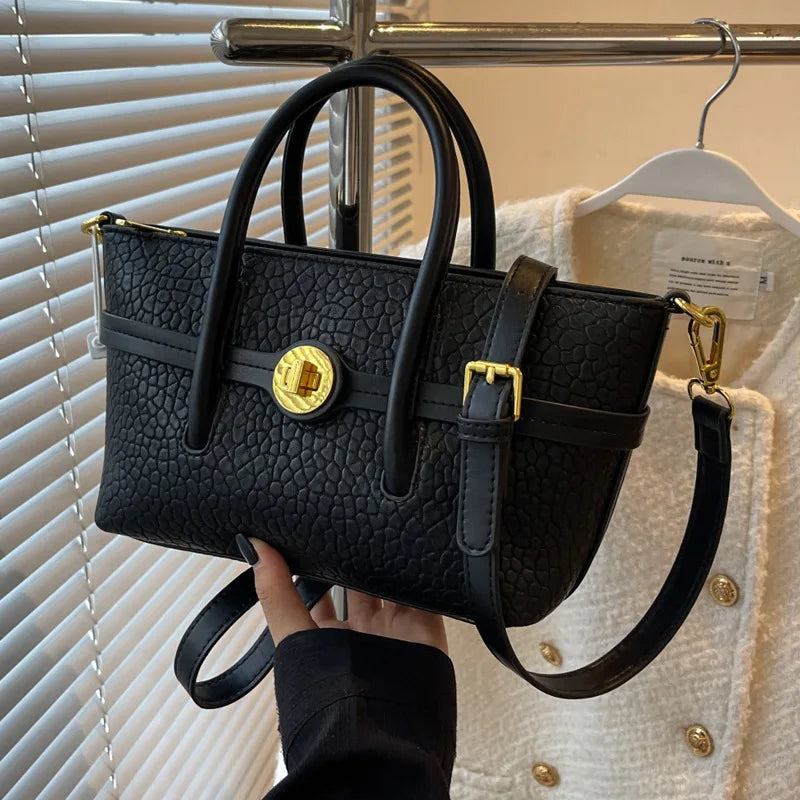 Winter Bucket Small Tote Handbags For Women Short Handle High Work