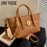 Winter Bucket Small Tote Handbags For Women Short Handle High Work