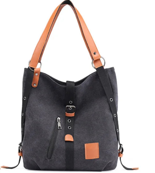 Winter Canvas Women Shoulder Bags Large Capacity Backpacks for School Travel