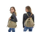 Winter Canvas Women Shoulder Bags High Function Women Back Pack
