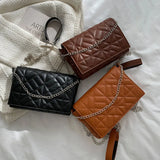 Winter Casual Chain Handbag High Pu Leather Female Shoulder Bag