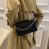 Winter Casual Chain Handbag High Pu Leather Female Shoulder Bag