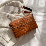 Winter Casual Chain Handbag High Pu Leather Female Shoulder Bag