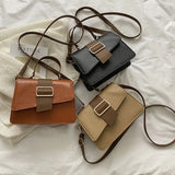 Women's Winter Casual Shoulder Bag Retro Square Purse