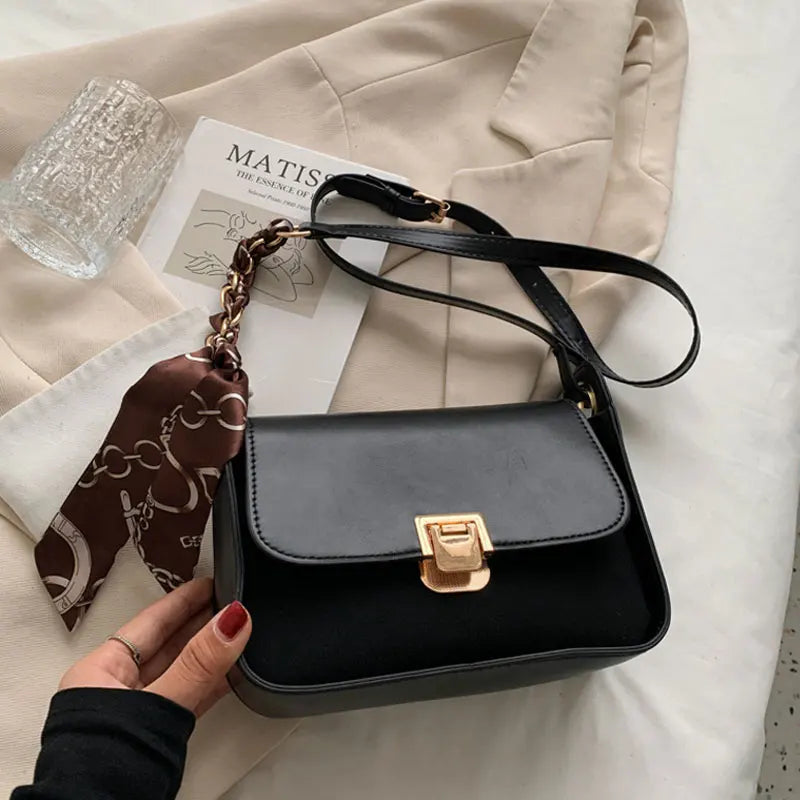 Winter Casual Small Handbags For Women High Pu Leather Female Shoulder Bag