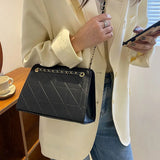 Winter Casual Square Handbags for Women High Soft Leather Female Shoulder Bag Ch
