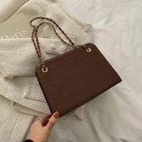 Winter Casual Square Handbags for Women High Soft Leather Female Shoulder Bag Ch