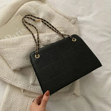 Winter Casual Square Handbags for Women High Soft Leather Female Shoulder Bag Ch