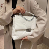 Winter Chain Shoulder Bags PU Leather Crossbody Bag for Women Handbags