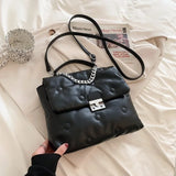 Winter Chain Shoulder Bags PU Leather Crossbody Bag for Women Handbags