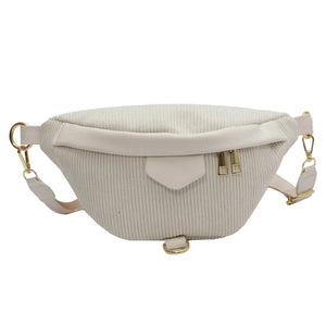 Winter Corduroy Belt Bag Fanny pack And Phone Pack Ladies Shoulder Crossbody