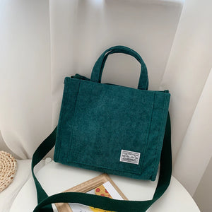 Winter Corduroy Handbags Casual Ladies Shopping Crossbody Bags