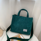 Winter Corduroy Handbags Casual Ladies Shopping Crossbody Bags