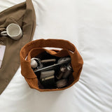 Corduroy Underarm Bag Casual Women Shoulder Bags Travel Pouch