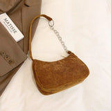 Winter Corduroy Underarm Bag Casual Women Shoulder Bags