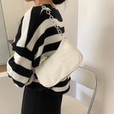 Winter Corduroy Underarm Bag Women Shoulder Bags