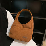 Corduroy Underarm Bag Casual Women Shoulder Bags Travel Pouch