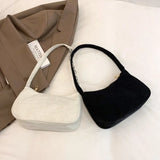 Winter Corduroy Underarm Bag Casual Women Shoulder Bags