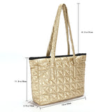 Cotton Padded Shoulder Bag Women Quilted Handbag Ladies Tote Purse