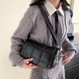 Winter Quilted Check Crossbody Bag Female Tote Bag