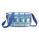 Winter Quilted Check Messenger Bag Casual Nylon Crossbody