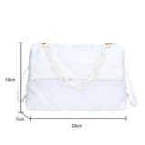 Winter Quilted Crossbody Bag for Women Casual Handbag