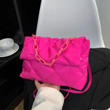 Quilted Nylon Crossbody Bag for Women with Large Capacity