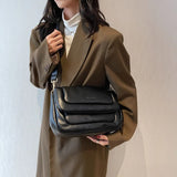 Winter Cotton Shoulder Bags for Women Space Down Feather Padded Messager Bag