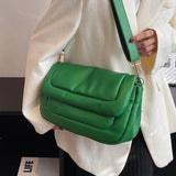 Winter Cotton Shoulder Bags for Women Space Down Feather Padded Messager Bag