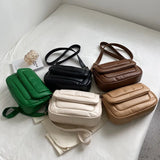 Winter Cotton Shoulder Bags for Women Space Down Feather Padded Messager Bag