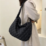 Winter Diamond ShoulderBag for Women Space Cotton Large Capacity Crossbody