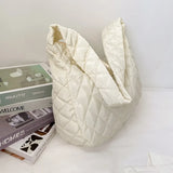 Winter Diamond ShoulderBag for Women Space Cotton Large Capacity Crossbody