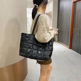 Women's Winter Down Bag Space Cotton Shoulder Handbag
