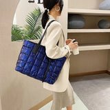 Women's Winter Down Bag Space Cotton Shoulder Handbag