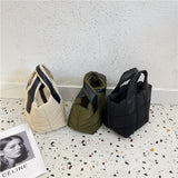 Winter Down Padded Handbags Cotton Quilting Shoulder Crossbody Bags for Women