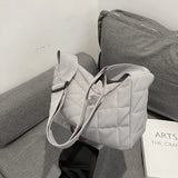 Winter Quilted Hobo Bag Women Shoulder Handbag