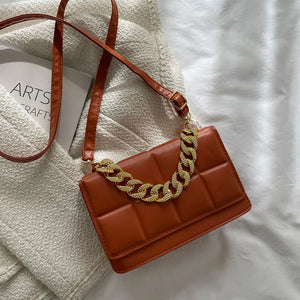 Winter Chain Handbags Soft Leather Single-Shoulder Bag Ladies Crossbody Bag