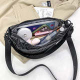 Women's Fluffy Down Crossbody Bag Solid Quilted Shoulder Tote