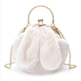 Winter Plush Handbags Shoulder Bag Rabbit Soft Warm Fur Bags Female Chain