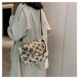 Winter Plush Underarm Shoulder Bag Chains Totes Bag Fur Crossbody Purse