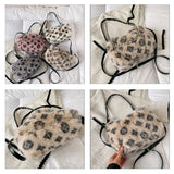 Winter Plush Underarm Shoulder Bag Chains Totes Bag Fur Crossbody Purse