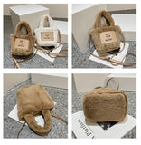 Winter Plush Shoulder Bag for Women Crossbody Small Handbag Clutch