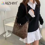 Winter Shoulder Handbags Large-capacity Top-handle Bag for Ladies