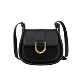 Winter Leather Shoulder Bag Solid Saddler Female Crossbody Bag