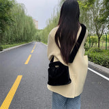 Winter Soft Plush Shoulder Bag Faux Furry Tote Handbag Solid Female Girls