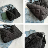 Winter Women's Commute Handbag Soft Nylon Padded Shoulder Crossbody Bags